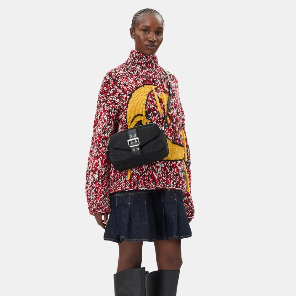 Ganni Black Bucky Camera Bag
